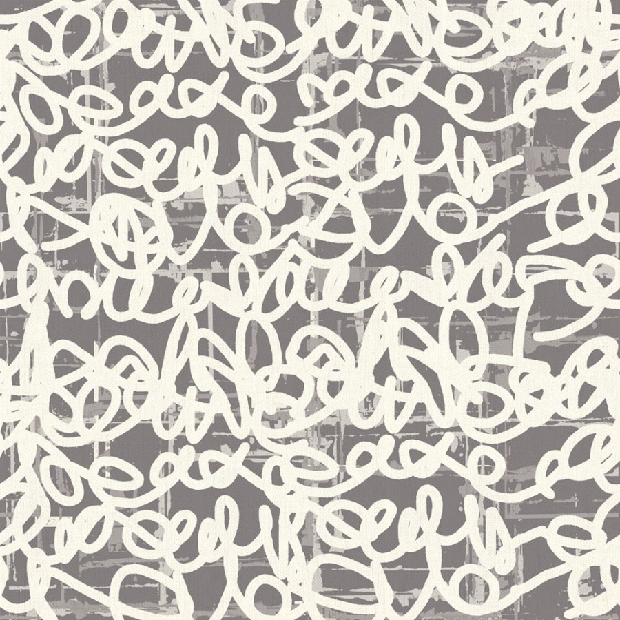 Grafická šedo-bílá obrazová tapeta na zeď, UC51107 Unconventional 2 Emiliana Parati - Vliesové tapety